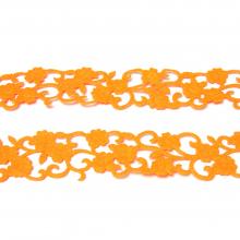 Оранжевая лента с цветочками
