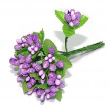 Фиолетовые ягодки декоративные миниатюрные