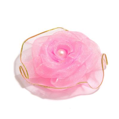 Розовая розочка для изготовления украшений